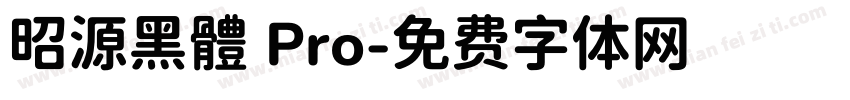 昭源黑體 Pro字体转换